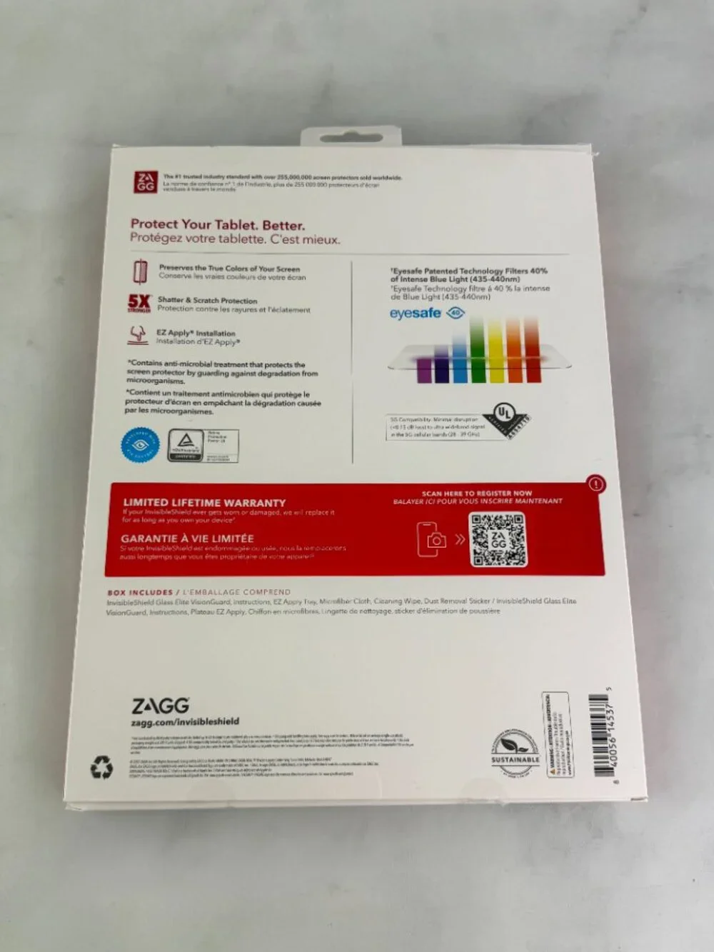 ZAGG Invisible Shield Glass Elite Visionguard iPad Screen Protector
